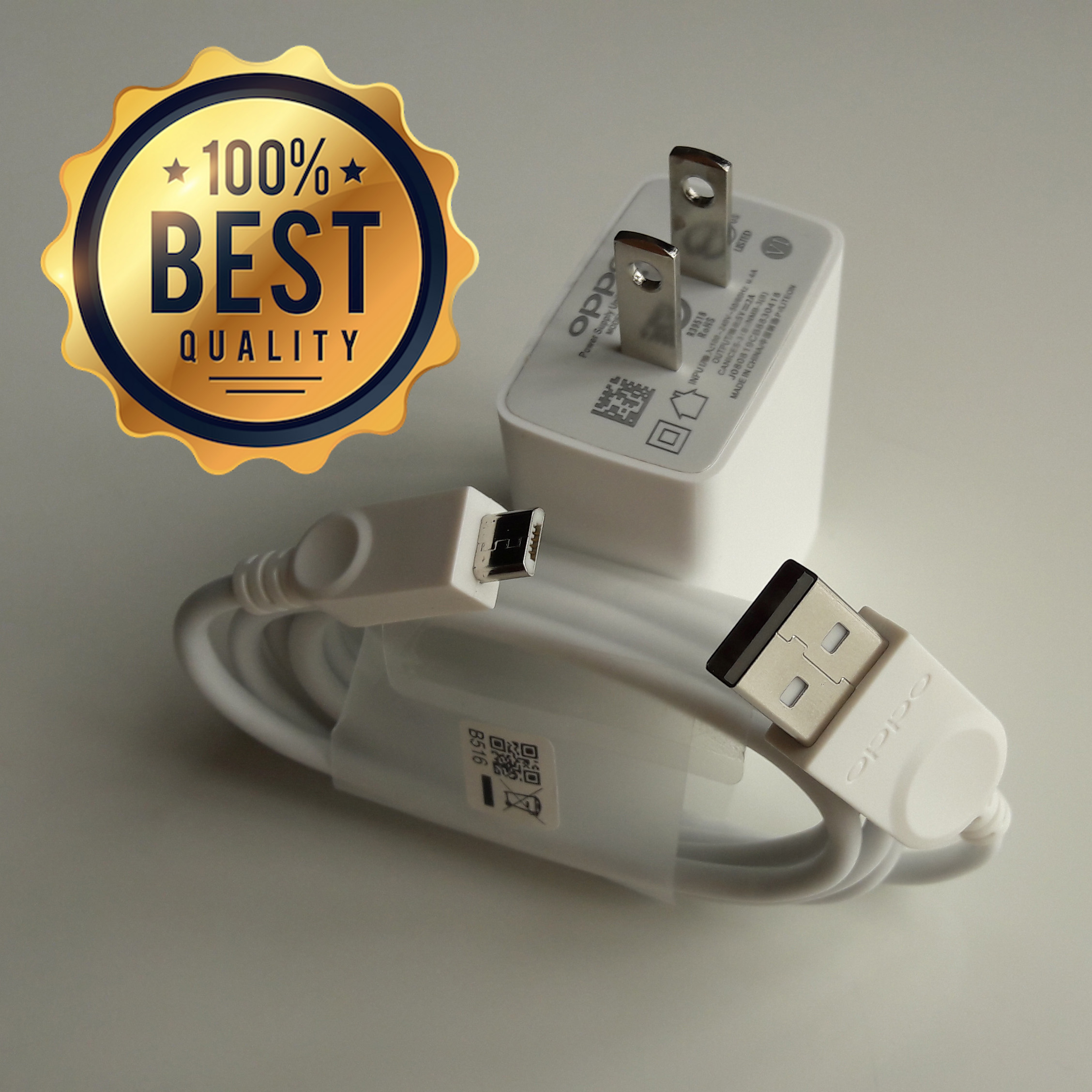 Sạc 2A dùng cho OPPO (Adaptor Trắng nhám + Cable chuẩn micro USB)