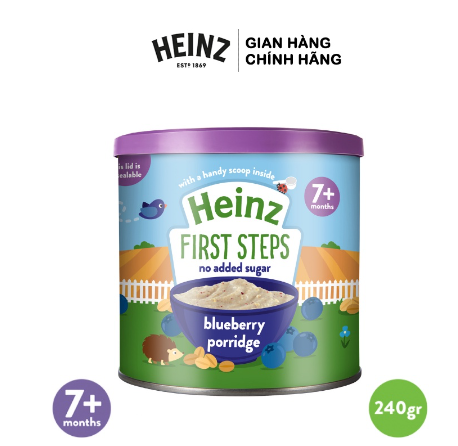 tặng 1 bánhBột Ăn Dặm Việt Quất HEINZ 240g Date T8 2023 Bé 7 Tháng Tuổi