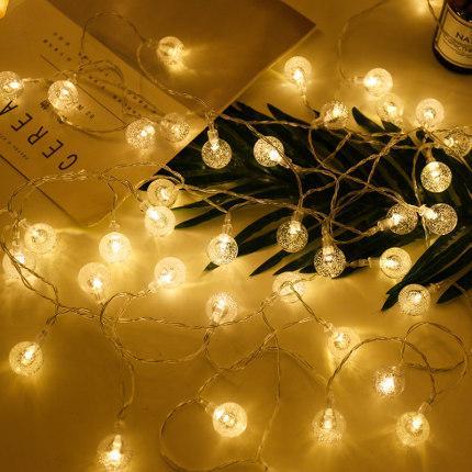 DÂY ĐÈN LED BÓNG PHA LÊ TRANG TRÍ CHIPLINGS BALL 6M X 50 BÓNG VÀNG . ĐÈN LED CHỚP, NHÁY, TRANG TRÍ TẾT, PHÒNG KHÁCH, PHÒNG NGỦ, TRANG TRÍ SỰ KIỆN, SINH NHẬT CỰC ĐẸP