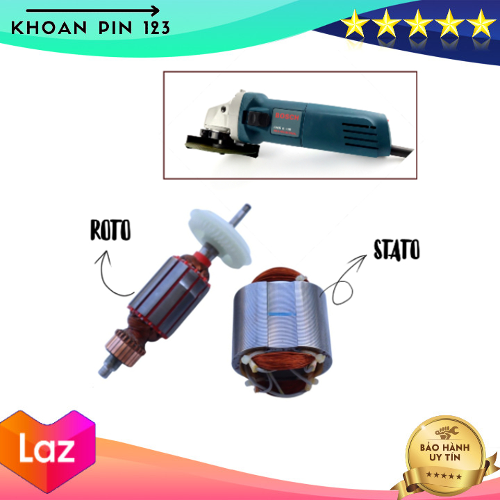 Roto và Stato máy mài Bosh 6-100 linh kiện thay thế bảo hành sửa chữa