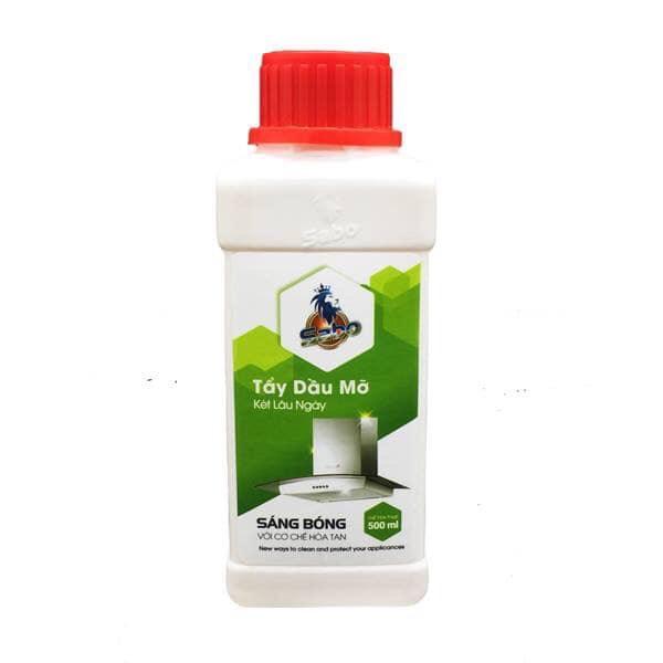 Nước tẩy dầu mỡ két lâu năm, tẩy nồi chảo inox cháy Sabo-M chai 500ml không mùi