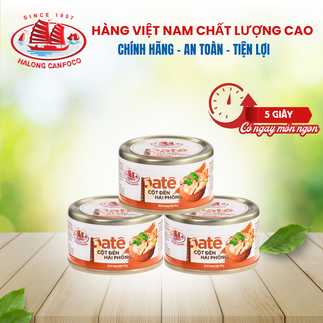 Combo 3 patê cột đèn hải phòng 90g - đồ hộp hạ long