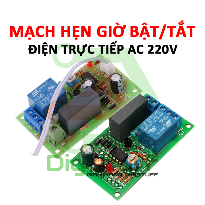 Mạch rờ le ( relay ) hẹn giờ bật / ngắt dòng điện 220V tự động