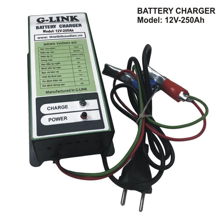 Máy sạc ắc quy điện tử – tự động 3 chế độ g-link 12v-250ah