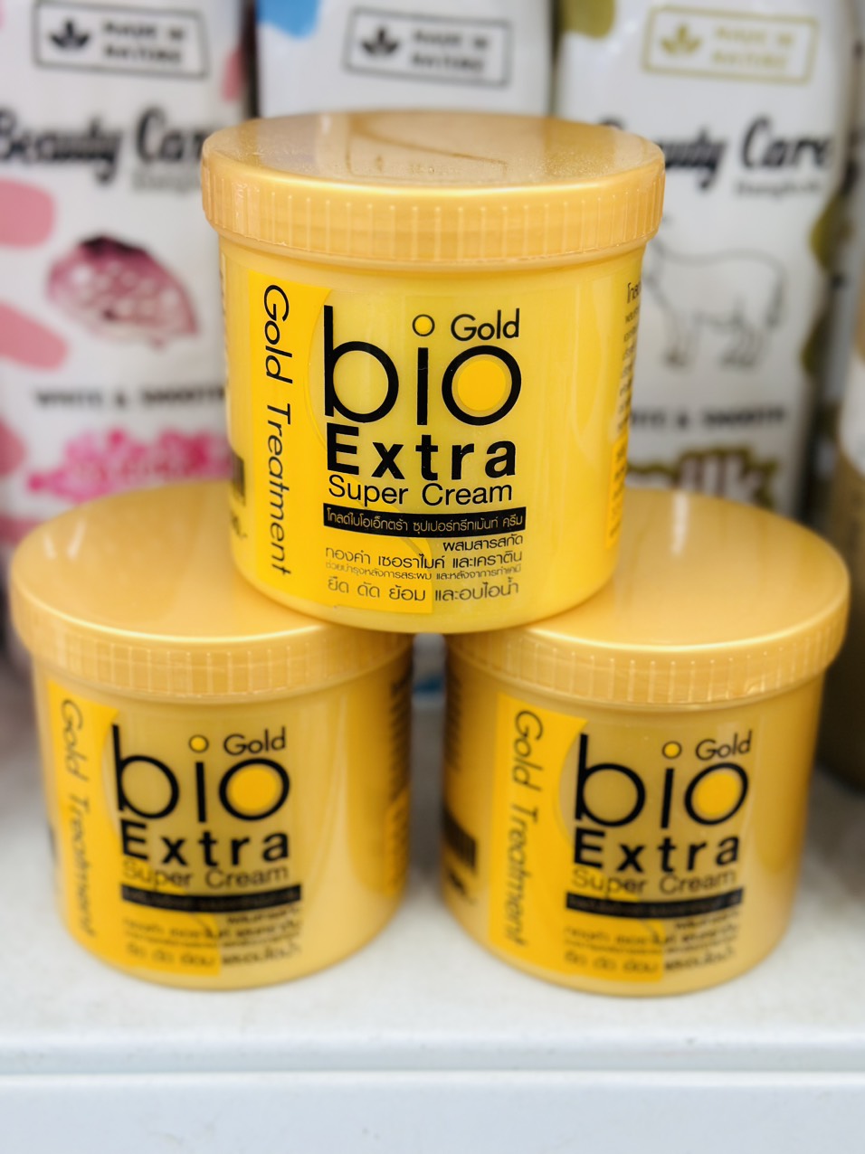 Hấp dầu (ủ tóc) 3 in 1 Gold Bio Extra Super Cream 500ml - Thái Lan