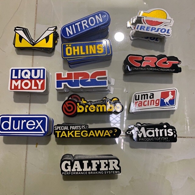 Combo 15 Tem logo dán xe chống bay màu