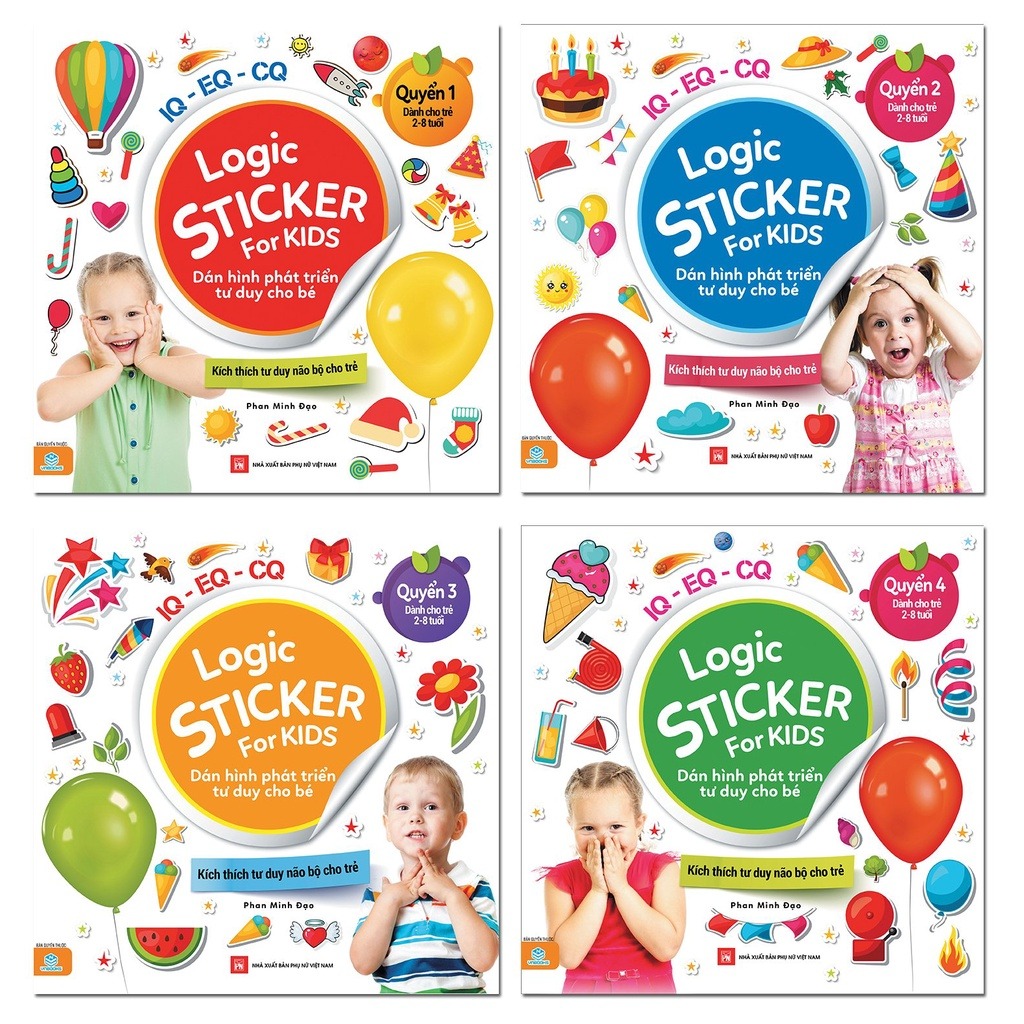 Sách - Logic Sticker For Kids - Dán hình phát triển tư duy cho bé 2-8 tuổi - ndbooks