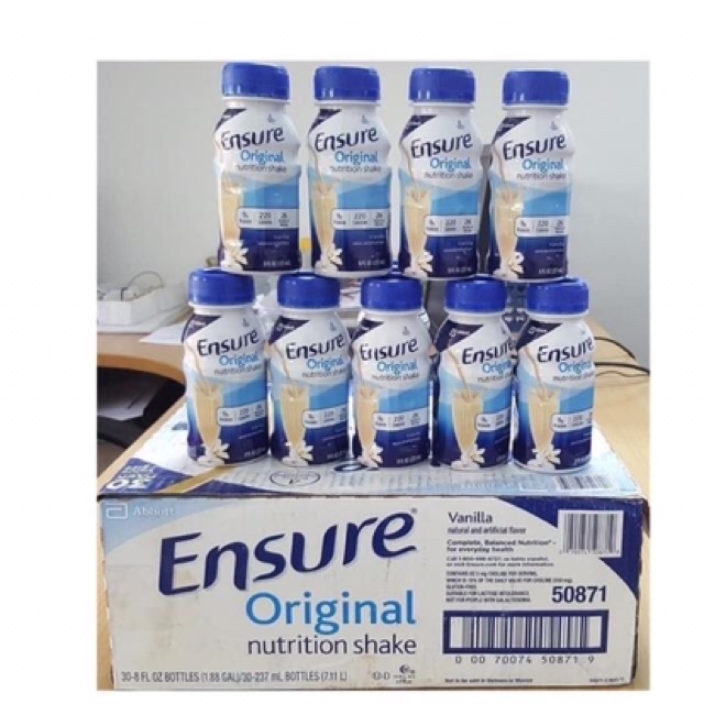 [HCM]SỮA ENSURE NƯỚC THÙNG 30 CHAI NHẬP TỪ MỸ