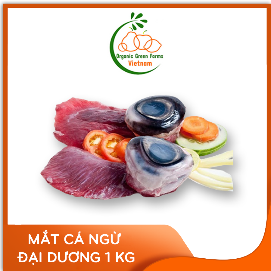 [OGF] - Mắt cá ngừ đại dương (1 kg) - Thích hợp để nấu lẩu, hầm, chưng, nấu cháo nấm - [Giao nhanh TPHCM]