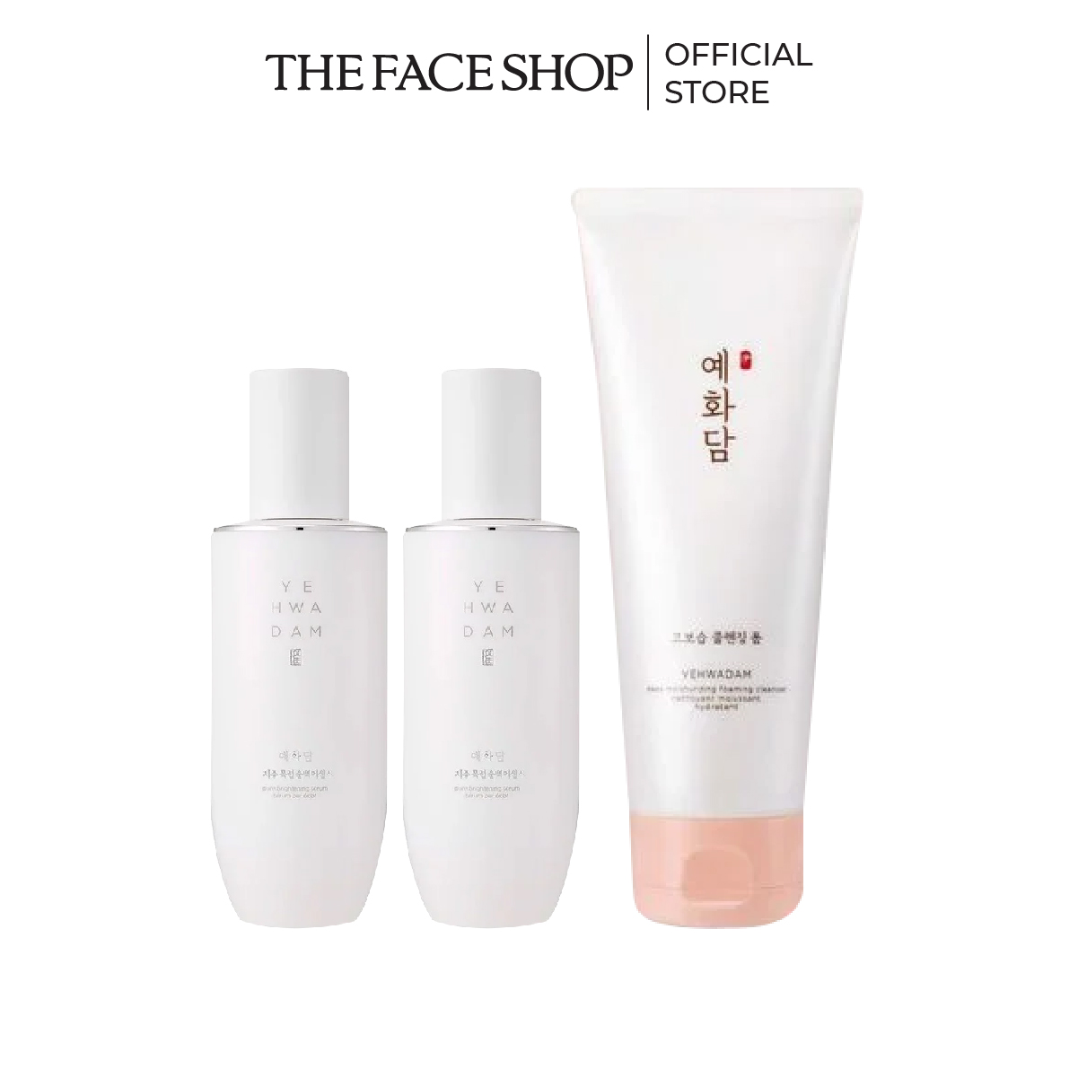 Combo 2 tinh chất sáng trắng da the face shop yehwadam 45ml+sữa rửa mặt the face shop 150ml