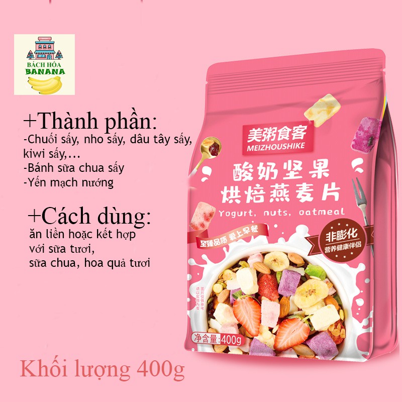 Ngũ cốc sữa chua mix hoa quả sấy