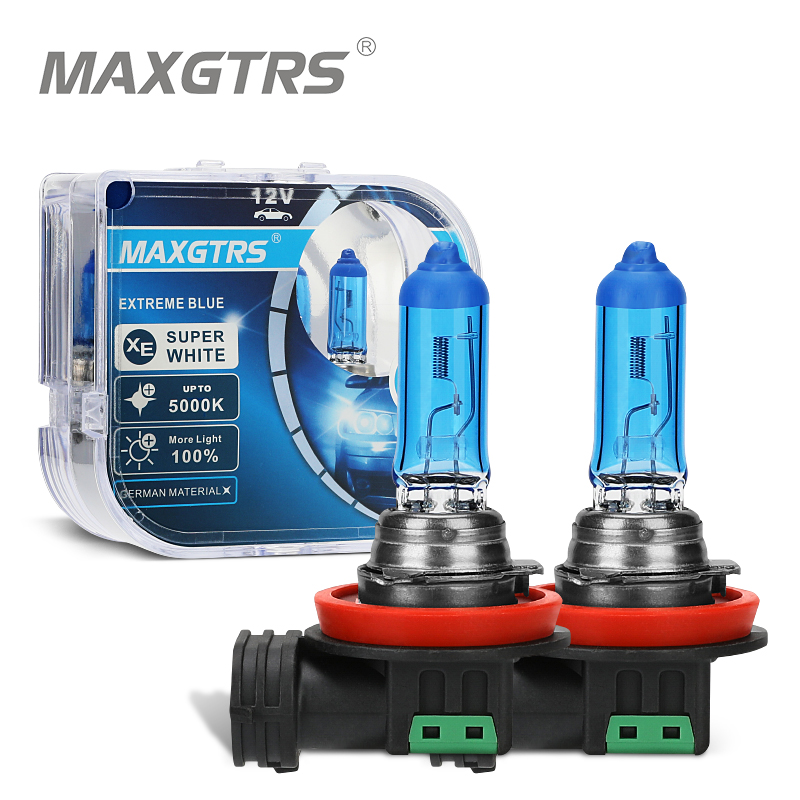 Đèn Sương Mù Halogen Ô Tô 2X100W H1 H7 H4 H8 H11 9005 HB3 9006 HB4 Đèn Chạy Ban Ngày Đèn Pha Đèn HOD, Bóng Đèn Thay Thế Kính Màu Xanh Đậm 5000K