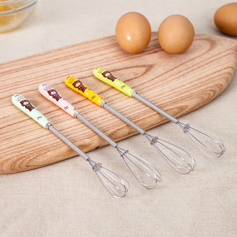 Cây đánh bọt cafe, đánh trứng mini có lò xo giao màu ngẫu nhiên TH025