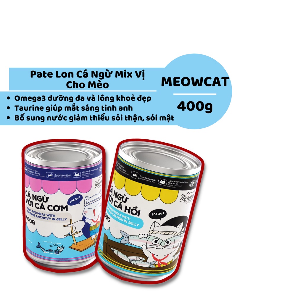 Pate mèo meowcat 400g, pate cho mèo mọi lứa tuổi
