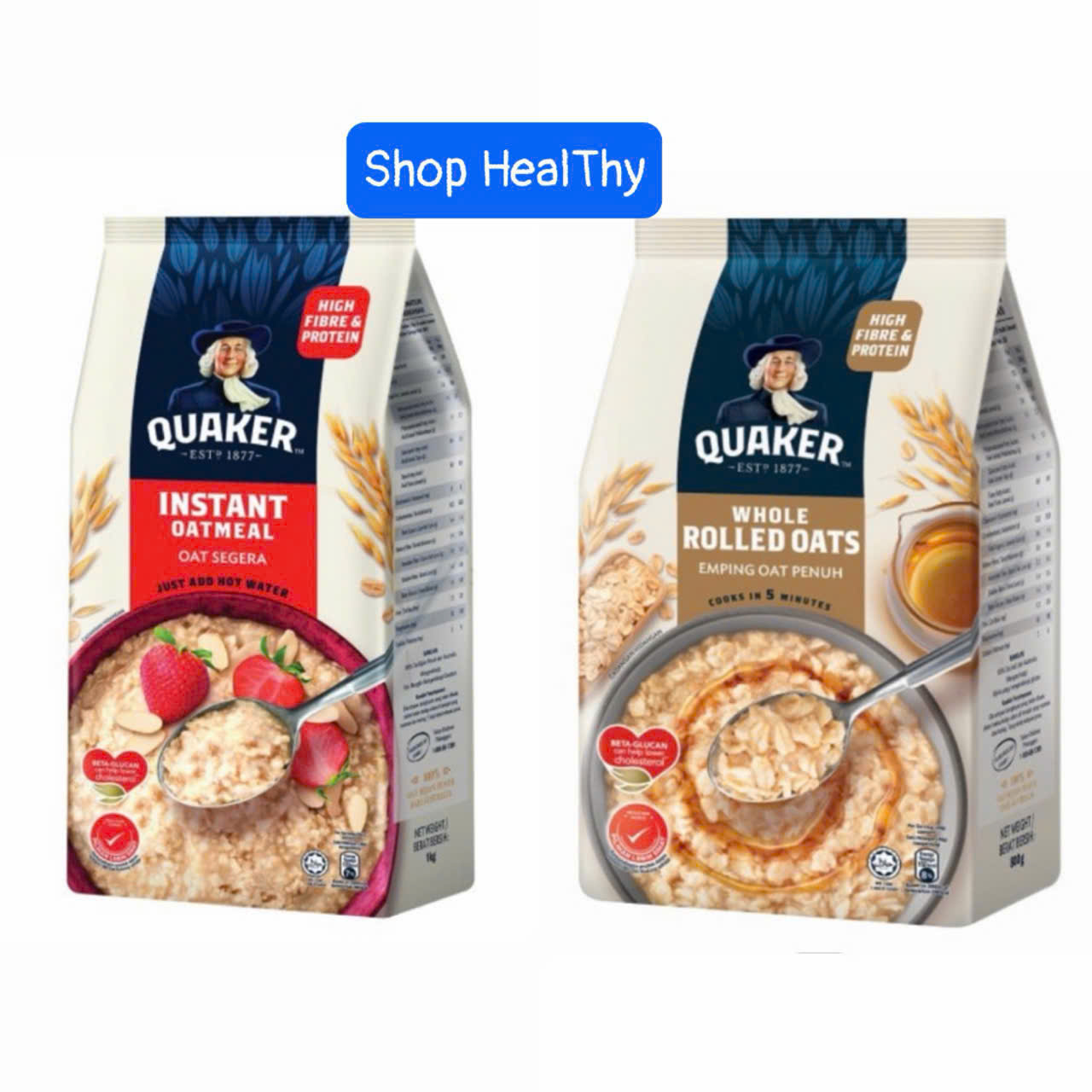 Yến Mạch Quaker Các Loại - Nhập Khẩu PSC Có Tem Phụ