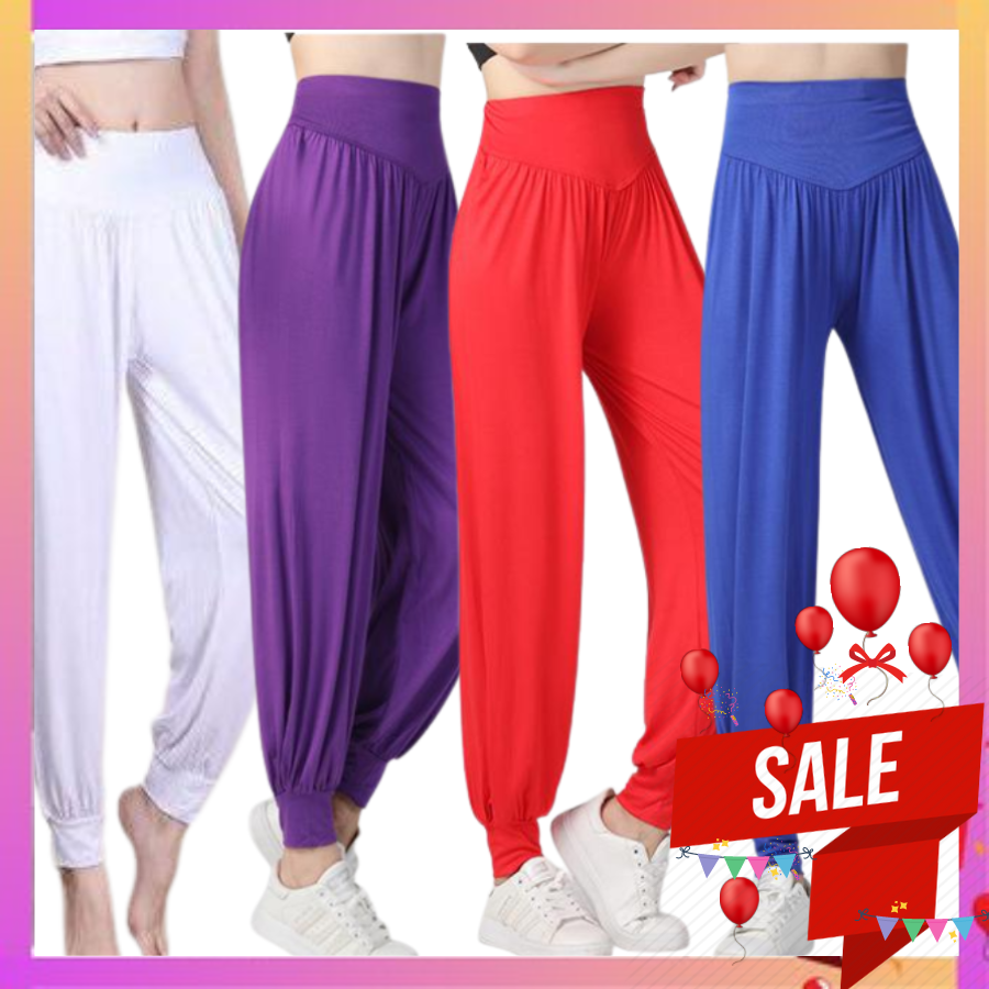 Quần Tập Yoga Alibaba dáng dài , Tập Múa Zumba Chất Cotton lạnh mặc min mát co giãn 4 chiều thỏa mái khi mặc