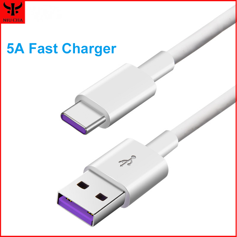 Niu cha cáp type c dây cáp dữ liệu sạc nhanh 5a sạc usb c cho xiaomi sạc điện thoại type-c cho các thiết bị type-c
