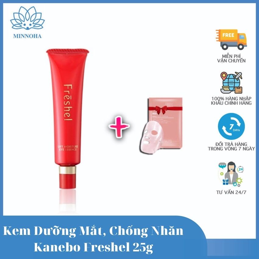 [Freeship+Quà 15k]Kem dưỡng mắt, chống nhăn Kanebo Freshel Nhật Bản 25g- Minnoha Store