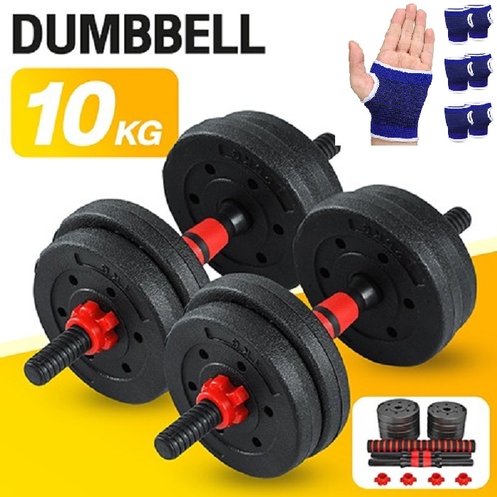 Tạ Tay 10 Kg Đa Năng Kết Hợp Tạ Đơn Và Tạ Đẩy Tạ Nam Nữ Tập Gym Tập Thon Tay Dụng Cụ Gym Đa Năng(tặng găng tay)