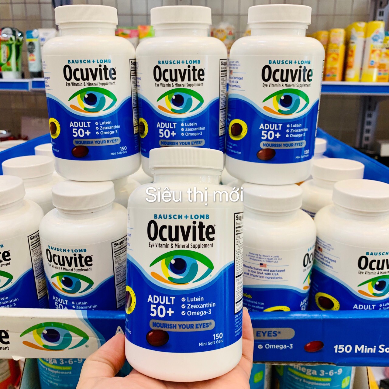 Viên uống bổ mắt ocuvite adult 50 + bausch & lomb 150 viên mỹ 2024