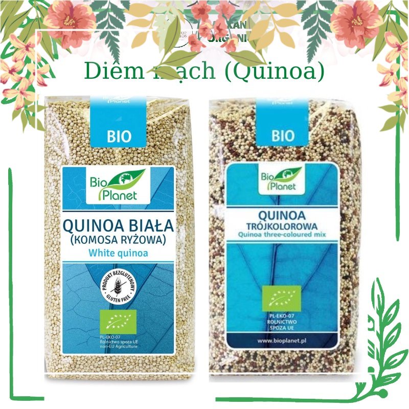 Măng Tây Baby - Hạt diêm mạch Quinoa hữu cơ Trắng, Mix 3 màu Bio Planet 500g
