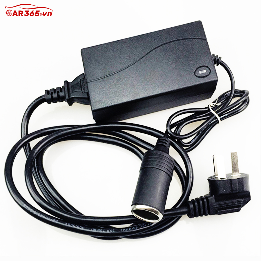 Bộ chuyển đổi điện xoay chiều AC 220V sang một chiều DC 12V~5A đầu ra tẩu ô tô - Sử dụng cho các thiết bị trong ô tô dùng nguồn 12V khi muốn dùng trong nhà - Vật liệu cao cấp, phích cắm tiêu chuẩn Hoa Kì - CAR41