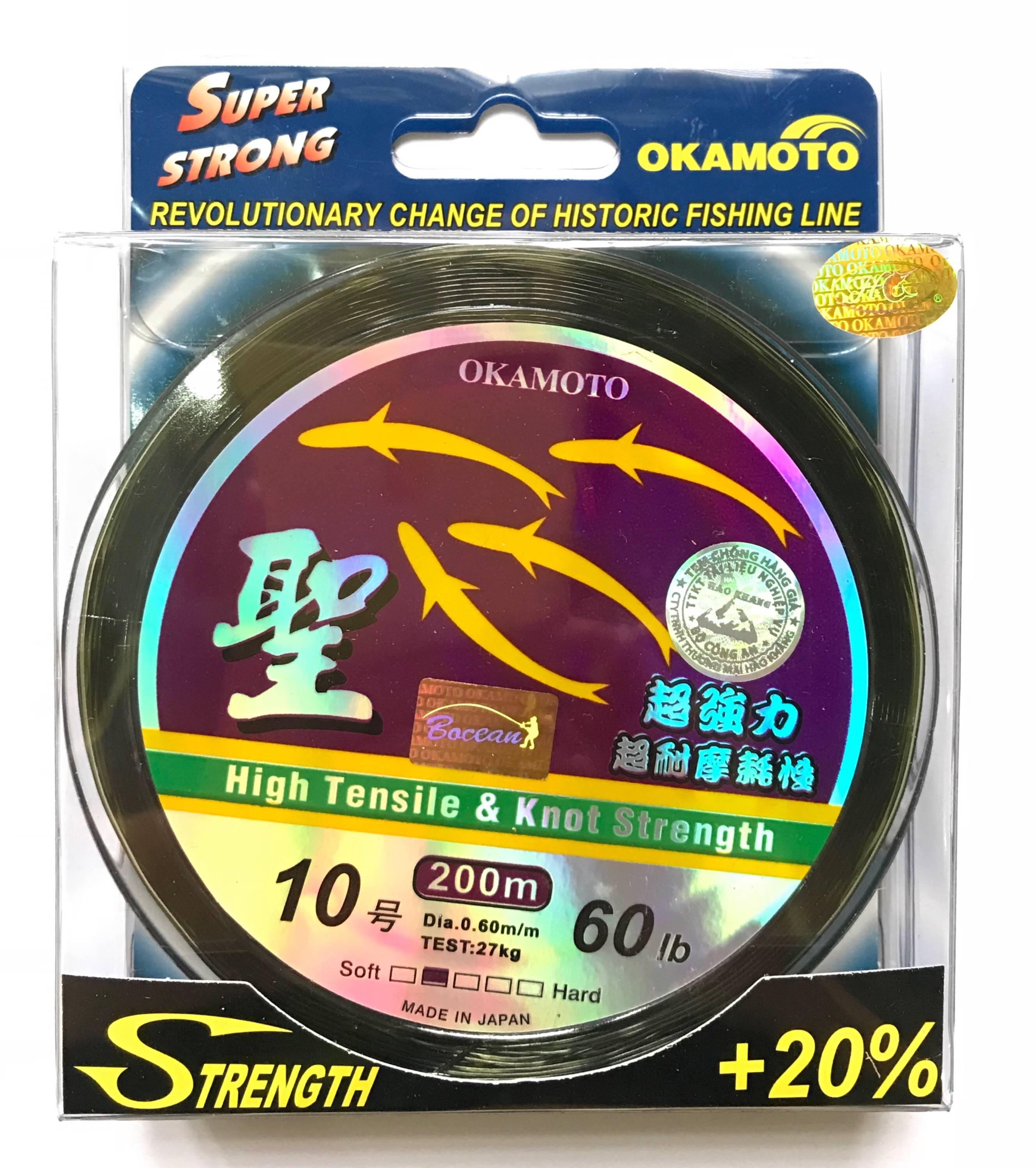 Cước Câu Cá OKAMOTO 250m Đủ Số - Cước Câu Cá 4 Con Cá Cơm, Cước Câu Cá Siêu Bền, Cước Câu Cá Nhật Bản