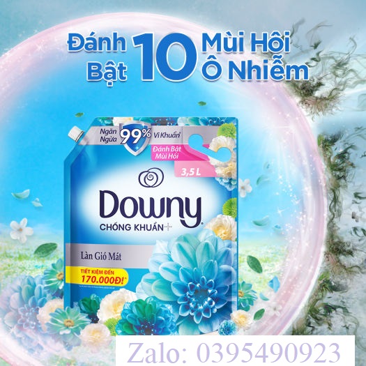 Nước xả vải Downy làn gió mát túi 2,4 lít