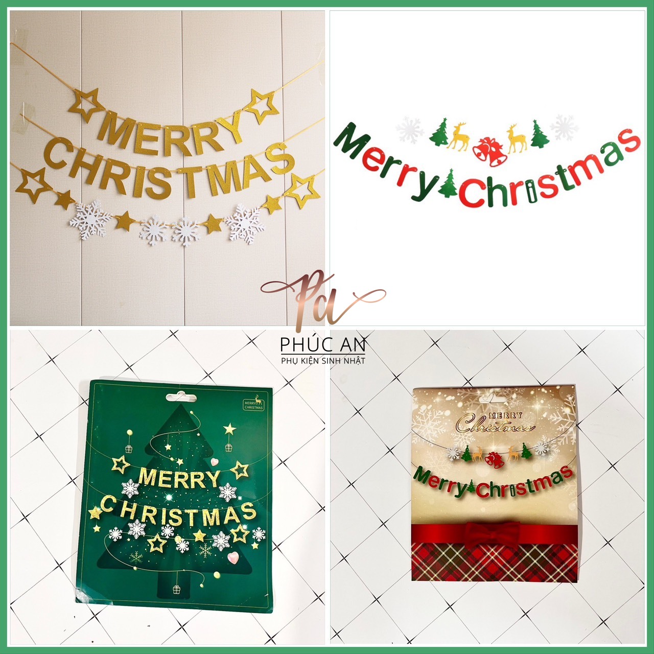 Dây Chữ Merry Christmas Dạng Chữ Kiểu Trang Trí Giáng Sinh Noel