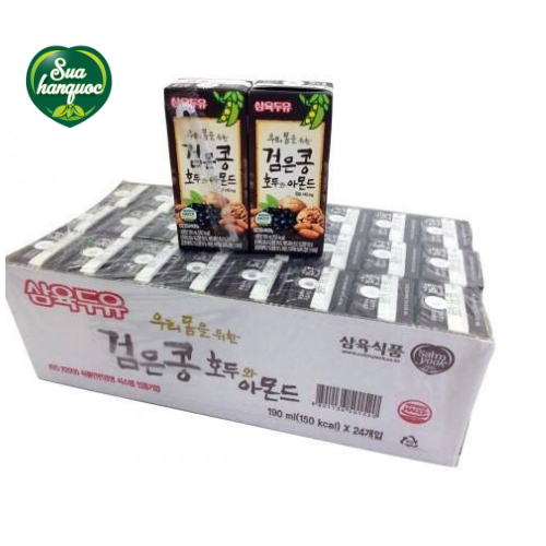 Thùng 24 Hộp Sữa Hạt Óc Chó Hạnh Nhân Đậu Đen Hiệu SAHMYOOK Korea - Sữa bà bầu - Sữa trẻ em - Sữa Nhập khẩu - Sữa hạt