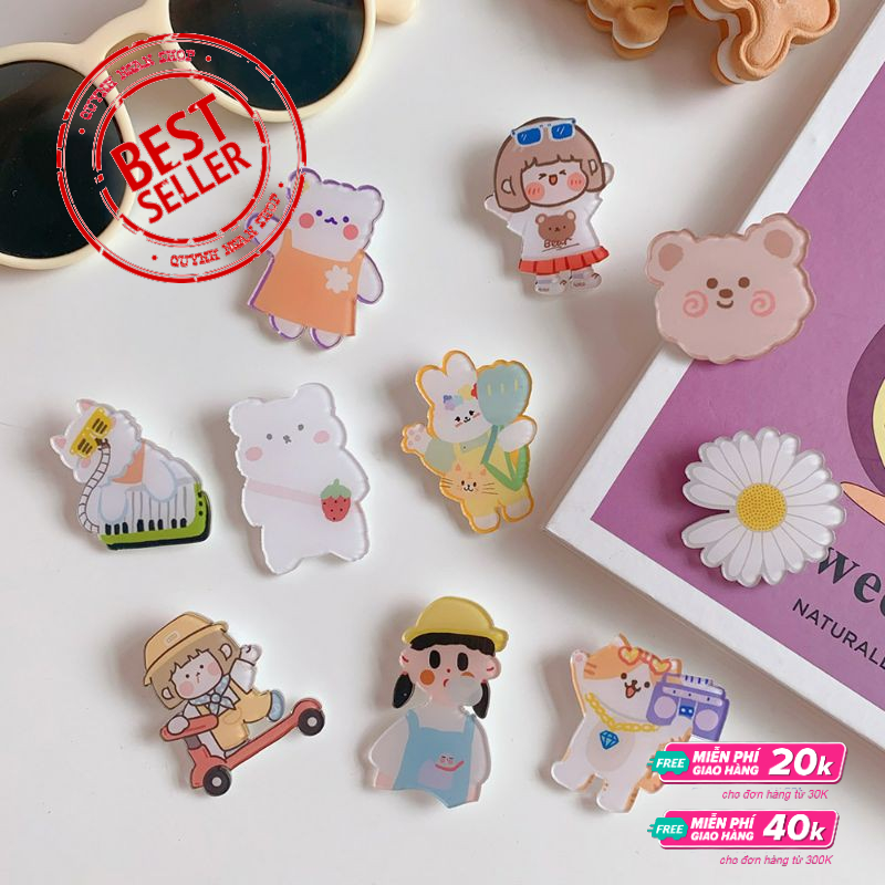 Set 3 huy hiệu sticker cài áo gắn balo túi xách phong cách ulzzang siêu xinh giao ngẫu nhiên