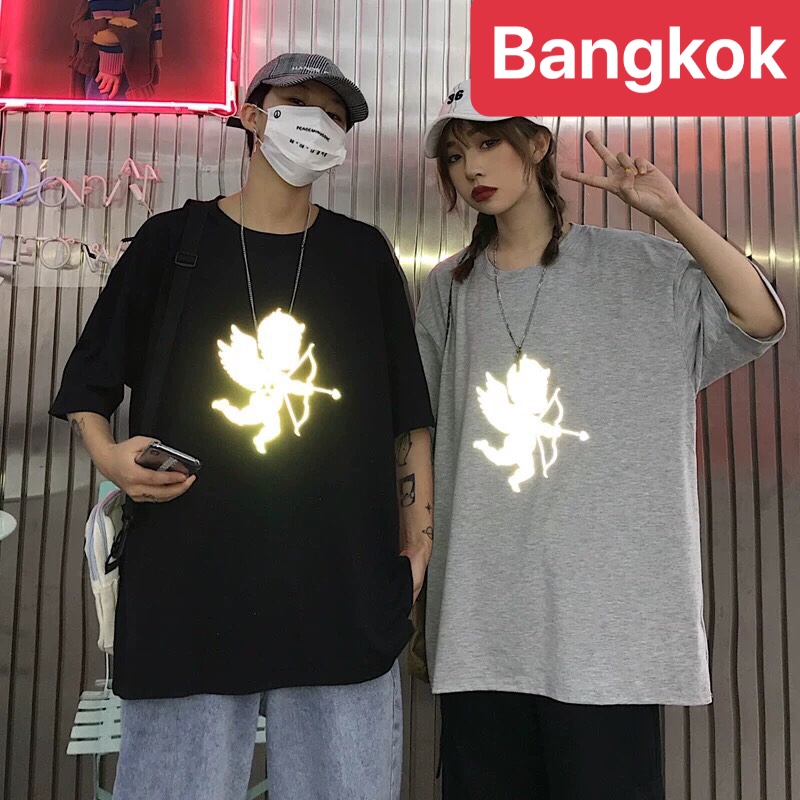 ÁO THUN NỮ FORM RỘNG TAY LỠ MÙA HÈ HOT TREND THIÊN THẦN PHẢN QUANG THÁI LAN CAO CẤP - TÝ GOLD 2020