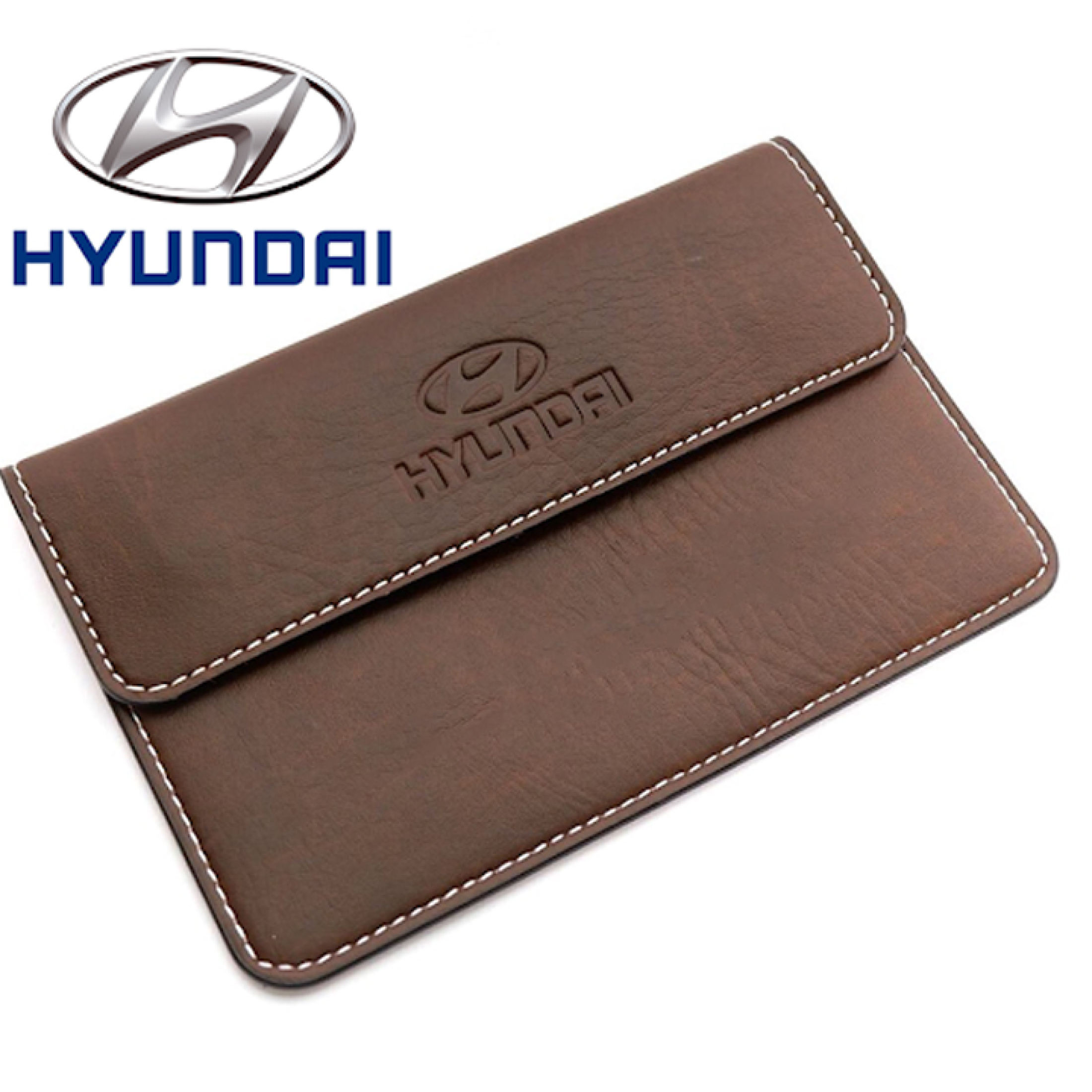 Ví Đựng Giấy Tờ Xe Ô Tô Giấy Đăng Kiểm Ô Tô Da Pu Cao Cấp (Logo Hyundai) Bền Đẹp, Thời Trang, Kích Thước Nhỏ Gọn, Dễ Dàng Cất Giữ Trên Xe Và Cầm Theo