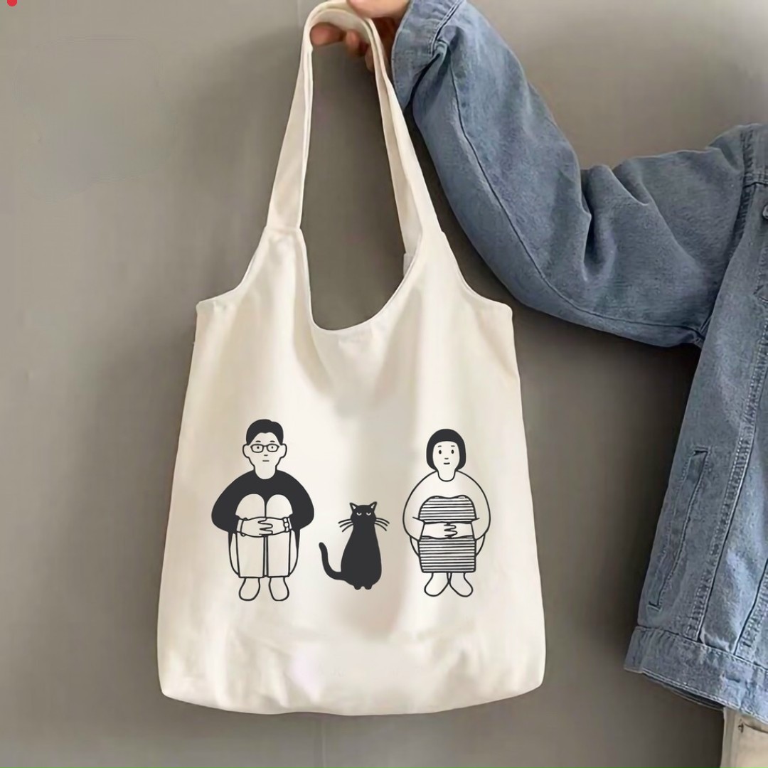 Túi tote vải canvas mềm phong cách Hàn quốc - ĐÔI BẠN