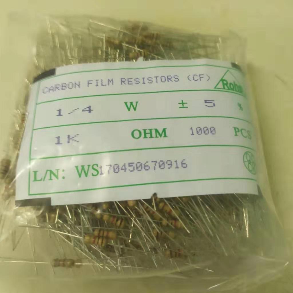 Điện trở 1/4w 1k 200 con