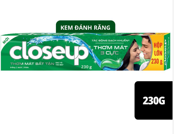 Kem đánh răng Closeup Bạc hà 230g