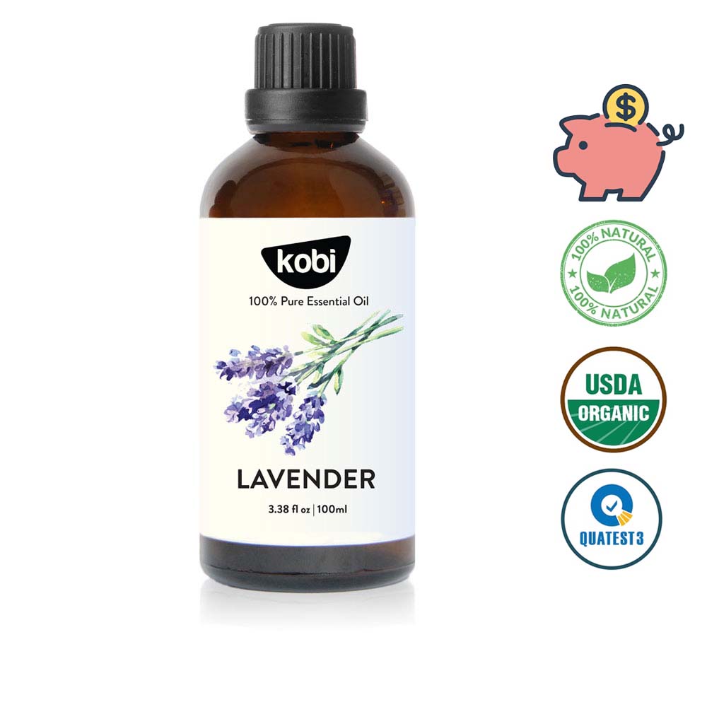 Tinh dầu Oải Hương Kobi Lavender essential oil giúp ngủ ngon, khử mùi, thơm phòng - 100ml