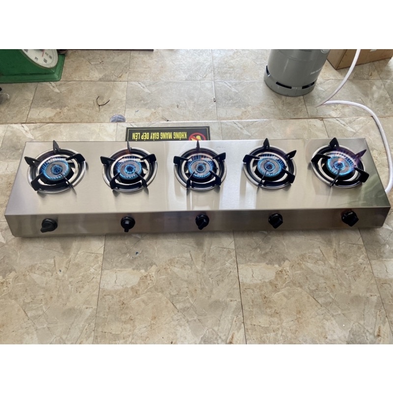 ✴ Bếp gas khò công nghiệp 5 cửa inox