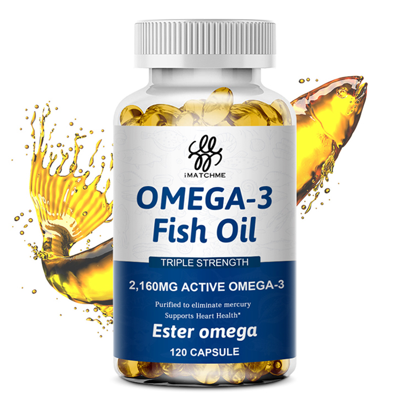 Viên nang dầu cá Omega 3 bổ sung EPA, DHA axit béo thiết yếu tốt nhất từ ​​cá minh thái Alaska hoang dã thúc đẩy sức khỏe tim mạch