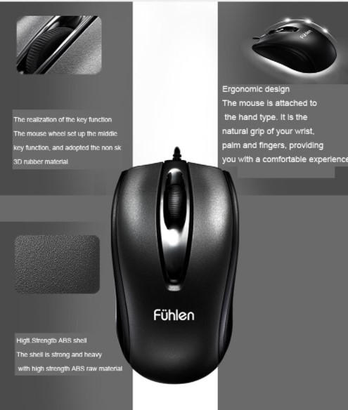 Chuột Fuhlen L102 có dây, hàng nhập khẩu loại 1