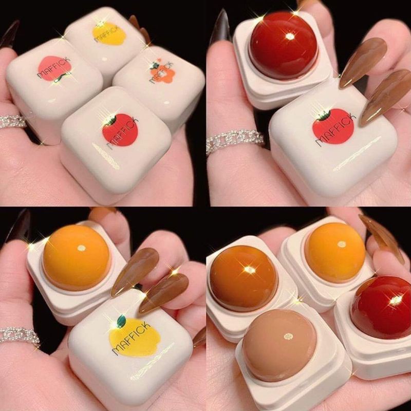 🌈🍑🍓 son dưỡng môi trái cây dạng lăn maffick kèm gương soi dưỡng hồng và mềm môi