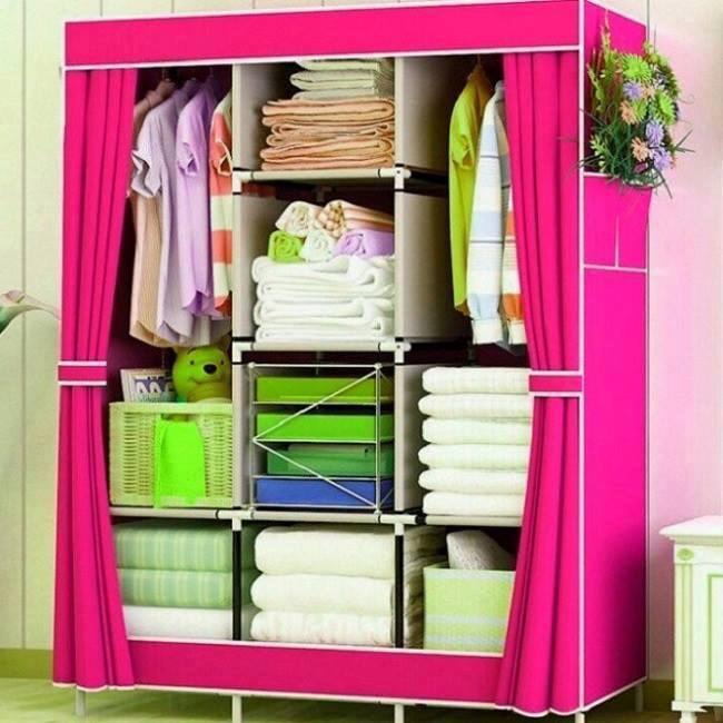 tủ vải 3 buồng 8 ngăn TRƠN loại lớn