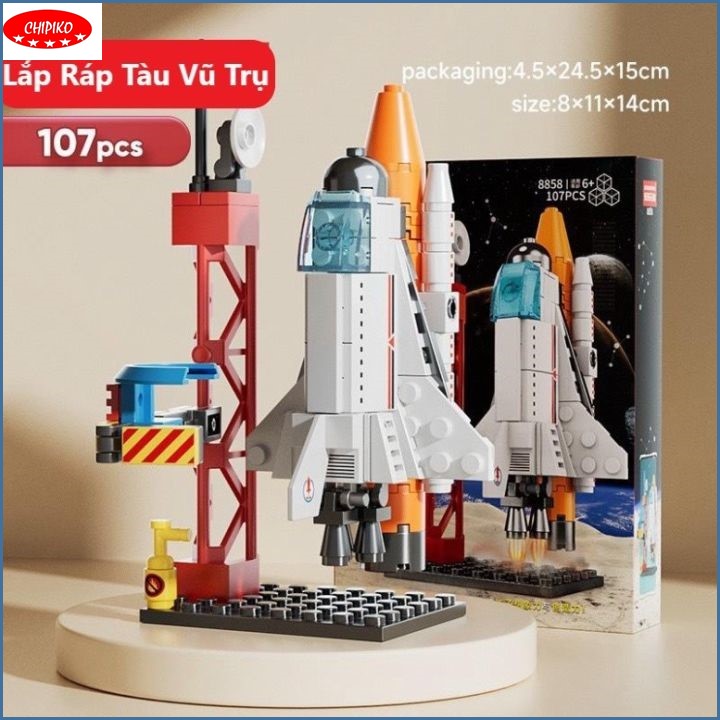 Đồ chơi lăp ráp lego mô hình tàu vũ trụ không gian 107 chi tiết