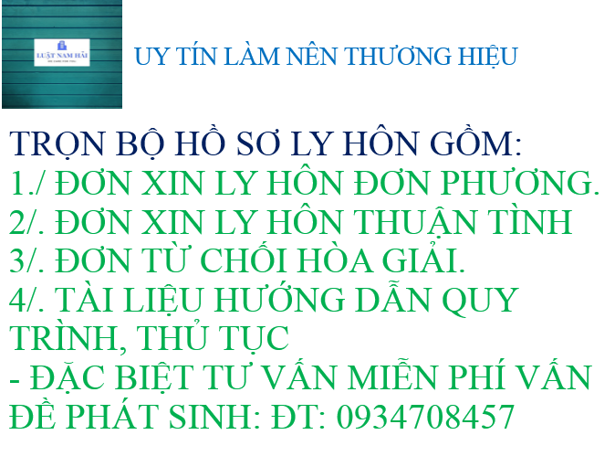 Mẫu đơn xin ly hôn đơn phương + đơn ly hôn thuận tình + tài liệu hướng dẫn cách soạn đơn, hồ sơ, thủ tục.