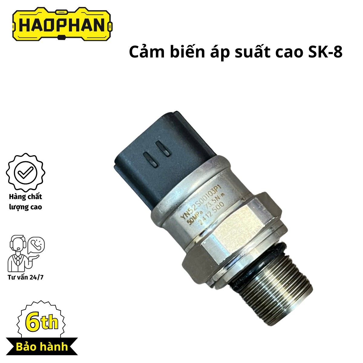 Cảm biến áp suất cao Kobelco SK-8 YN52S00103P1 - Phụ tùng Hảo Phan