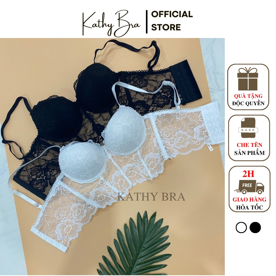 H09 áo bra ren kathy bra kiểu dáng corset hai dây cao cấp có gọng đệm mút 3cm nâng ngực