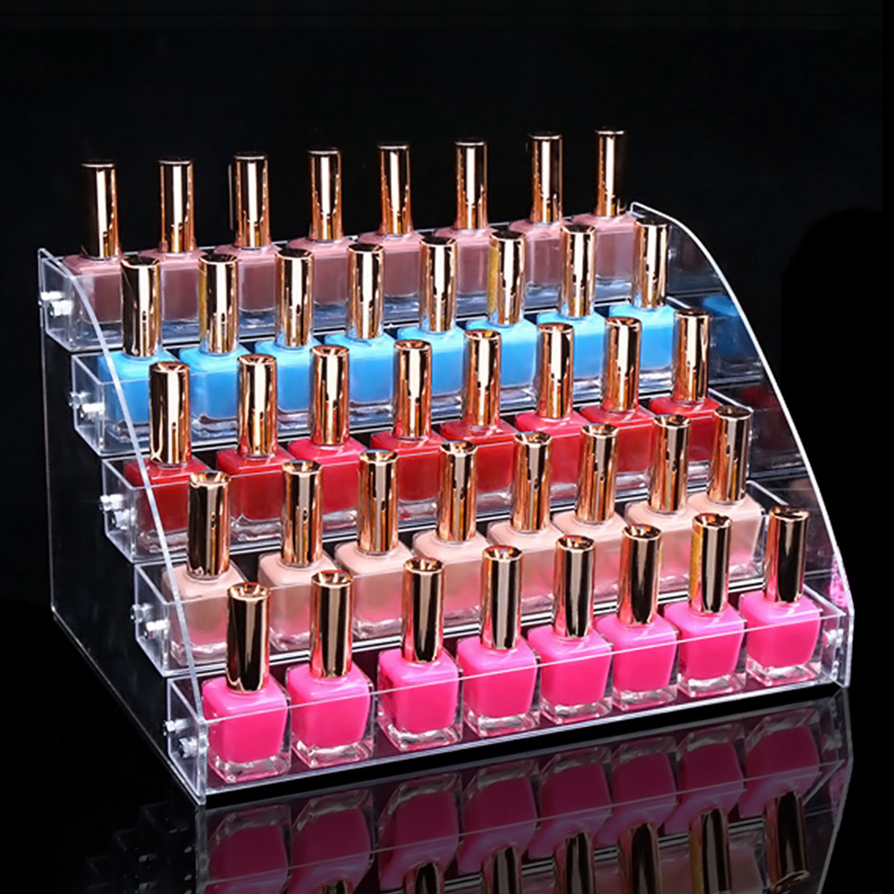 Kệ mica trưng bày sơn móng tay, kệ đựng đồ nail mi, kệ đựng mỹ phẩm