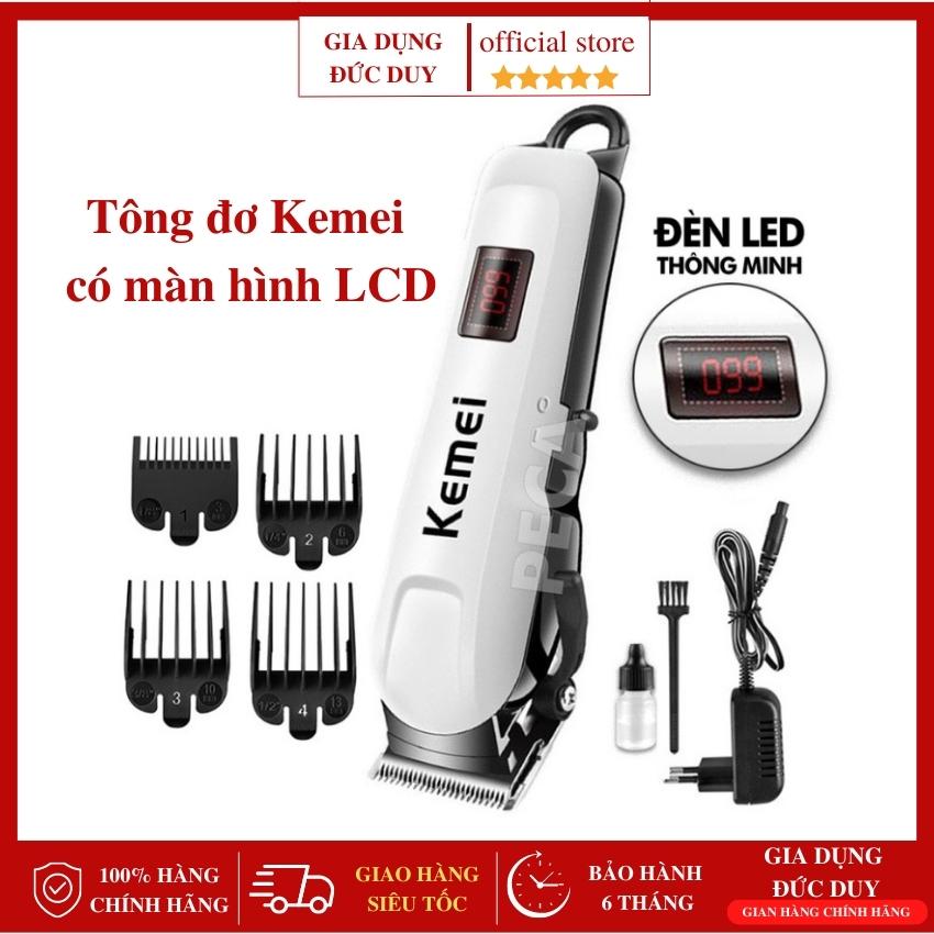 Tông đơ cắt tóc chuyên nghiệp màn hình LCD Kemei KM-809A công suất mạnh mẽ, có thể dùng cắt lông cho thú cưng, lưỡi cắt sắc bén phù hợp với cắt tóc chuyên nghiệp và gia đình/ Phân loại 2 tông đơ cắt tóc Kemei KM-1990 2 tốc độ