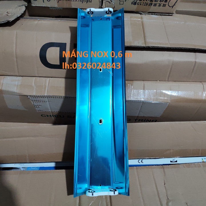 02 BỘ MÁNG ĐÈN PHẢN QUANG INOX 2 BÓNG 60CM