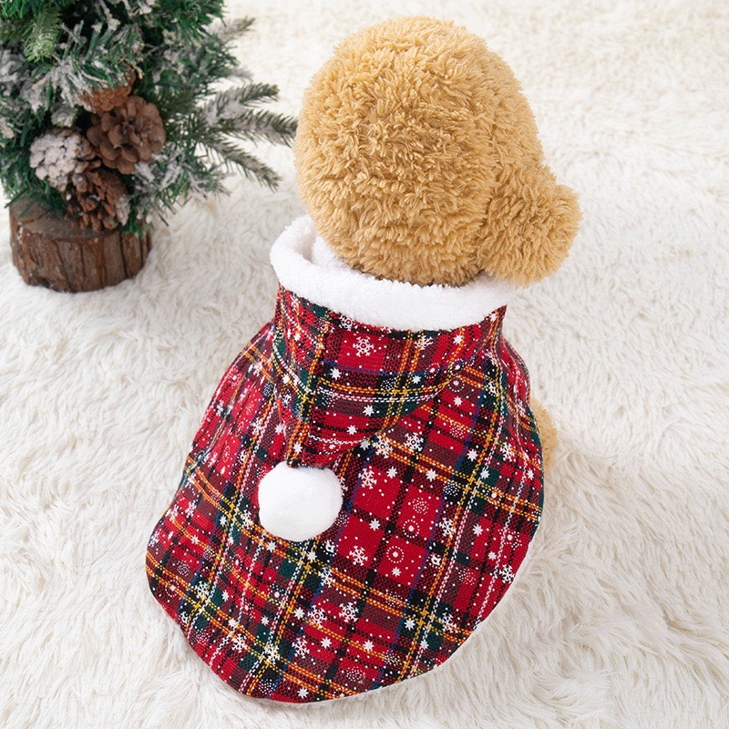 Áo choàng giáng sinh năm mới cho thú cưng, áo choàng noel cho chó mèo, đồ giáng sinh cho chó mèo